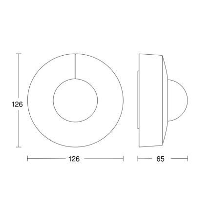Steinel 057251 - Kustību sensors IS 3360 DALI-2 IP54 apaļš balts