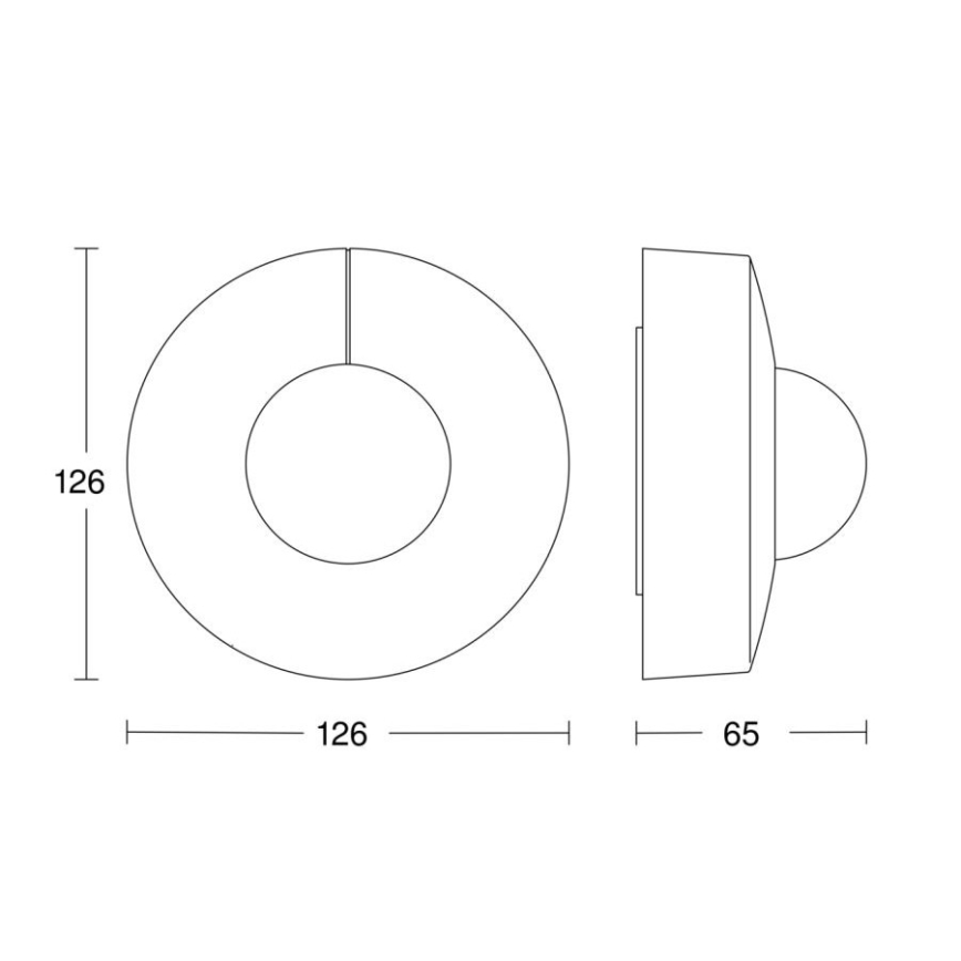 Steinel 057251 - Kustību sensors IS 3360 DALI-2 IP54 apaļš balts
