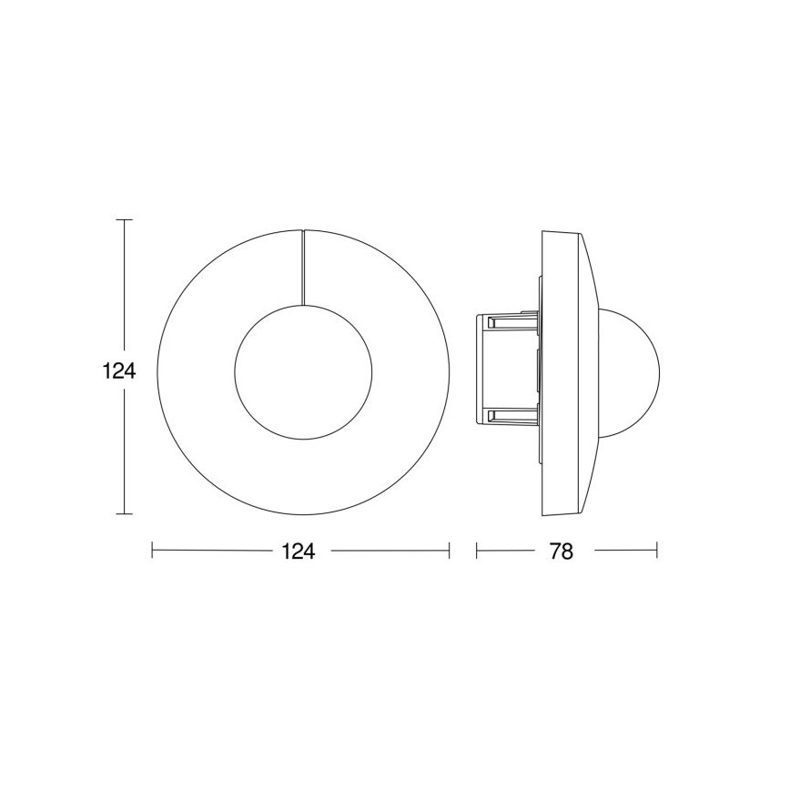 Steinel 057268 - Kustību sensors IS 3360 DALI-2 IP20 apaļš balts
