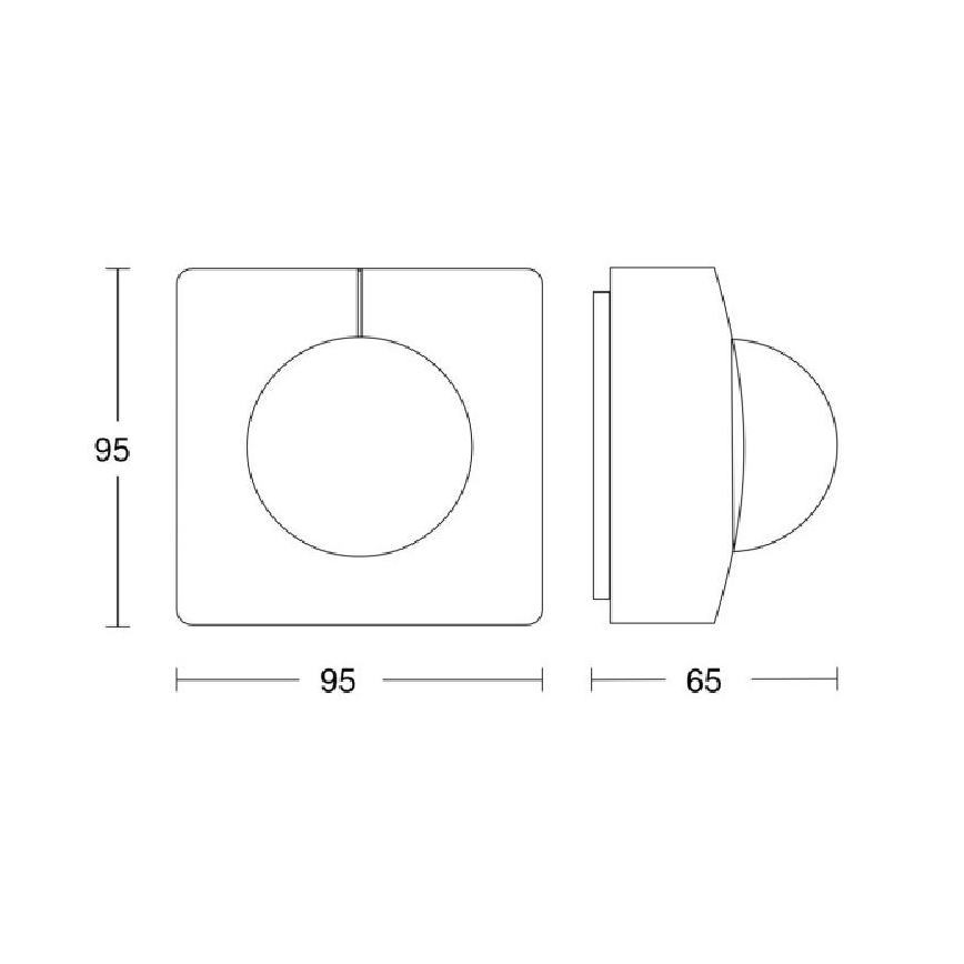 Steinel 057275 - Kustību sensors IS 345 DALI-2 IPD IP54 kvadrātveida balts
