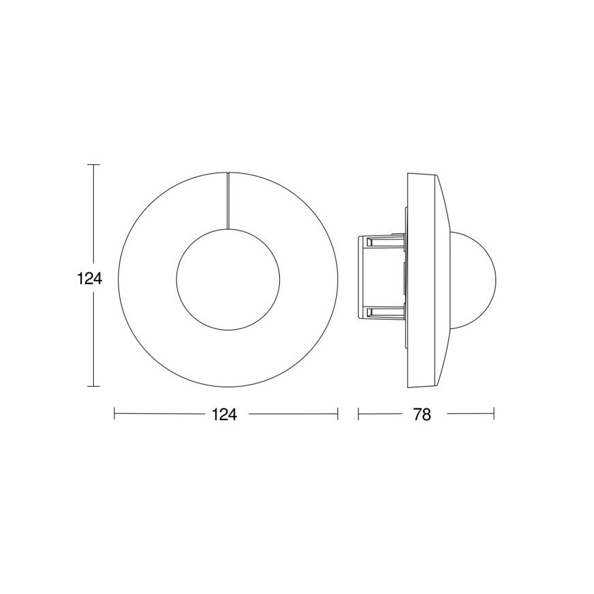 Steinel 057305 - Kustību sensors IS 345 DALI-2 IPD apaļš balts