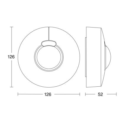 Steinel 057329 - Kustību sensors HF 3360 DALI-2 IP54 apaļš balts