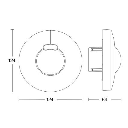 Steinel 057343 - Kustību sensors HF 3360 DALI-2 IP20 apaļš balts