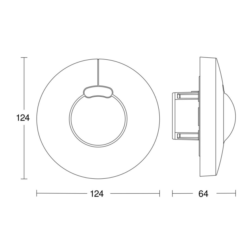 Steinel 057343 - Kustību sensors HF 3360 DALI-2 IP20 apaļš balts