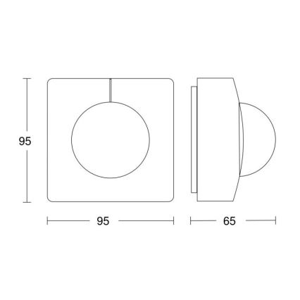 Steinel 057350 - Kustību sensors IS 3180 DALI-2 IPD IP54 balts