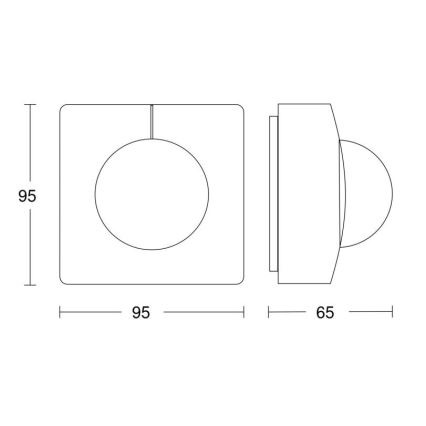 Steinel 057374 - Kustību sensors IS 3360 MX Highbay DALI-2 IP54 balts