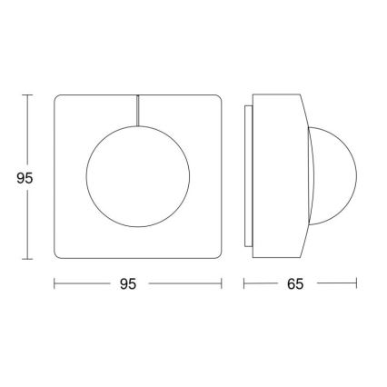 Steinel 057374 - Kustību sensors IS 3360 MX Highbay DALI-2 IP54 balts