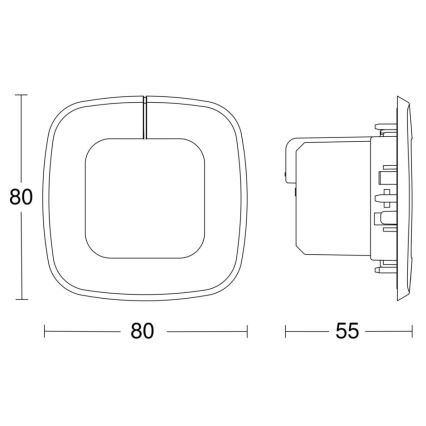 Steinel 057510 - Klātbūtnes noteikšanas detektors IR Quattro SLIM XS 4m DALI-2 balts