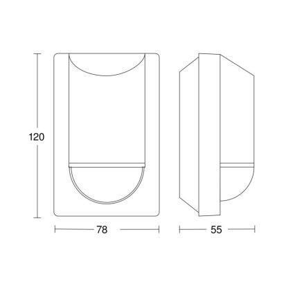 Steinel 057664 - Infrasarkanais āra sensors IS 2180-2 230V IP54 antracīta