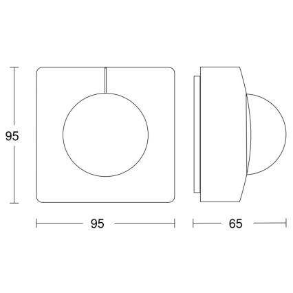 Steinel 058135 - Kustību sensors IS 3180 V3 KNX IP54 kvadrātveida, balts