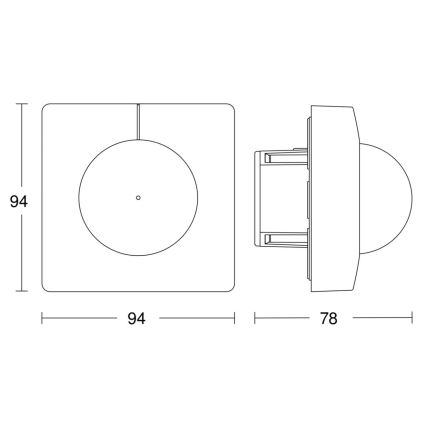 Steinel 058142 - Kustību sensors IS 3180 V3 KNX kvadrātveida, balts