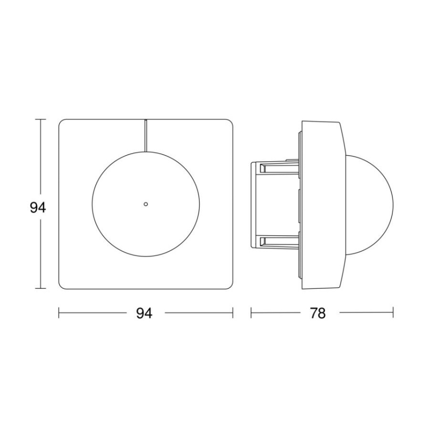 Steinel 058173 -Kustību sensors IS 3360 KNX kvadrātveida balts