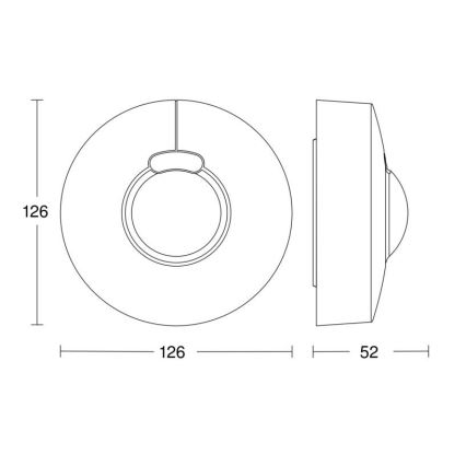 Steinel 058234 - Kustību sensors HF 3360 V3 KNX IP54 apaļš, balts