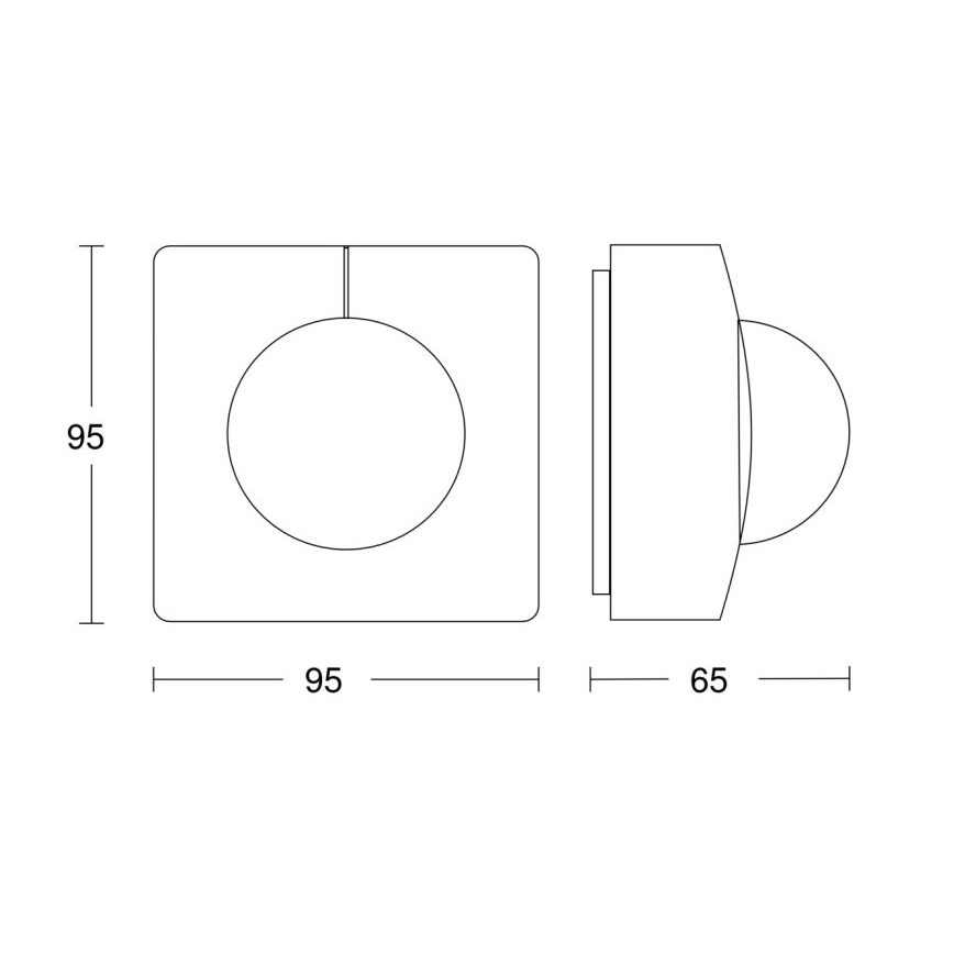Steinel 058258 - Kustību sensors IS 345 V3 KNX IP54 kvadrātveida balts