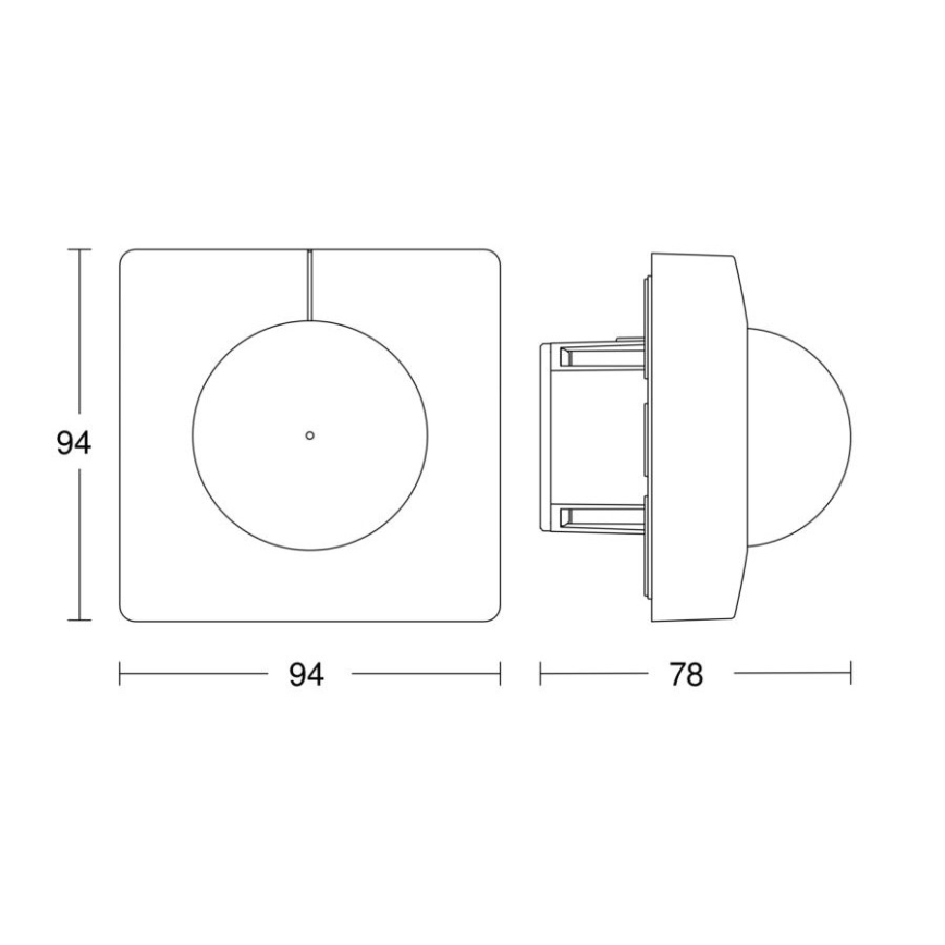 Steinel 058265 - Kustību sensors IS 345 V3 KNX kvadrātveida balts