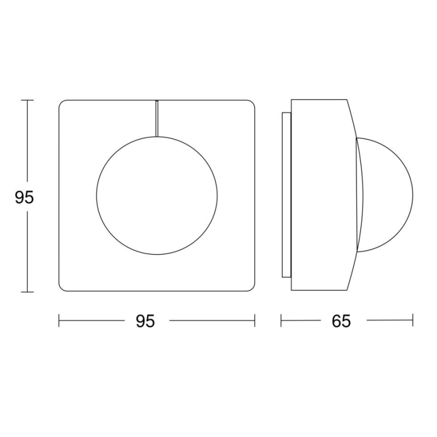 Steinel 058296 - Kustību sensors IS 345 MX Highbay V3 KNX IP54 kvadrātveida, balts