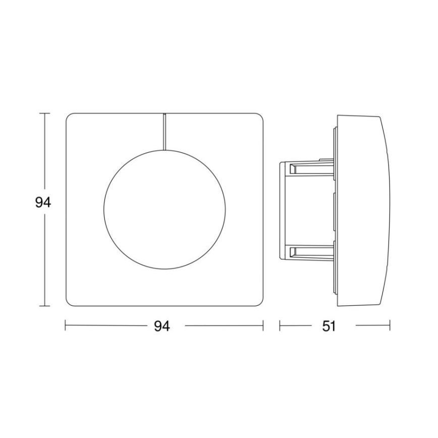 Steinel 058326 - Lampas sensors Dual V3 KNX kvadrātveida balta