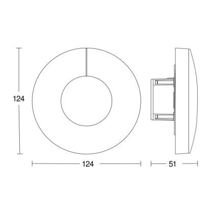 Steinel 058340 - Lampas sensors Dual V3 KNX apaļš balts