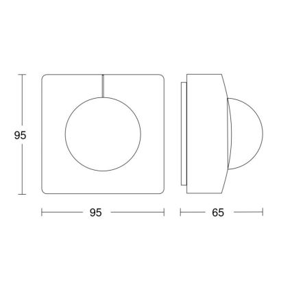 Steinel 058364 - Kustību sensors IS 3360 MX Highbay V3 KNX IP54 kvadrātveida, balts