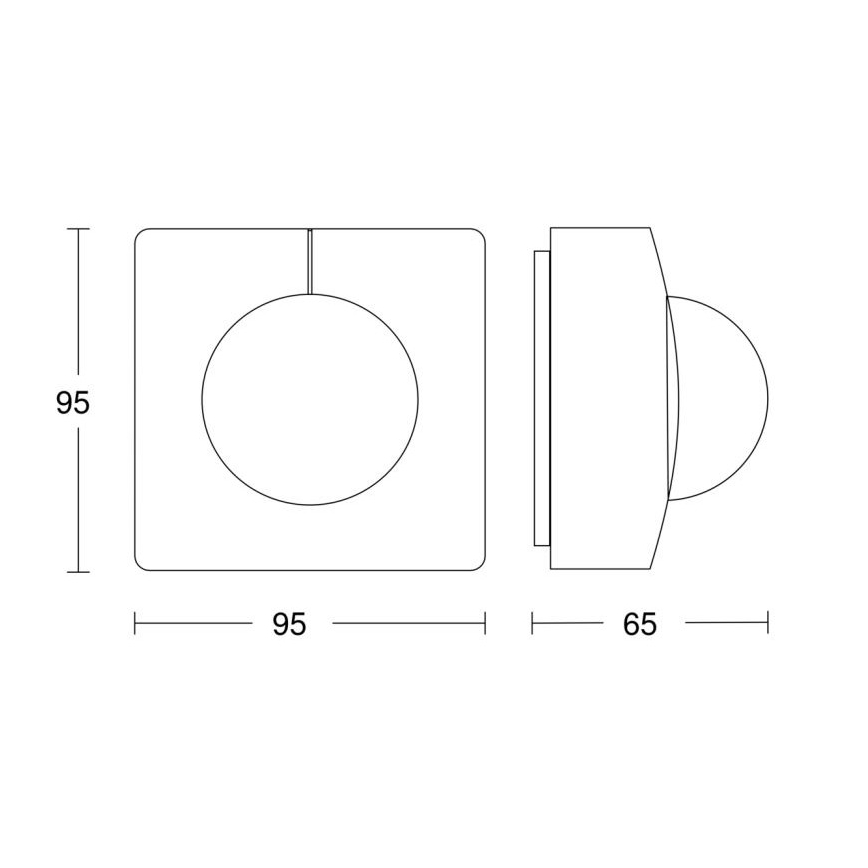 Steinel 058364 - Kustību sensors IS 3360 MX Highbay V3 KNX IP54 kvadrātveida, balts