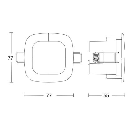 Steinel 058494 - Klātbūtnes detektors IR Quattro SLIM 4m V3 KNX balts