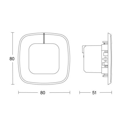 Steinel 058500 - Klātbūtnes detektors IR Quattro SLIM XS V3 KNX balts