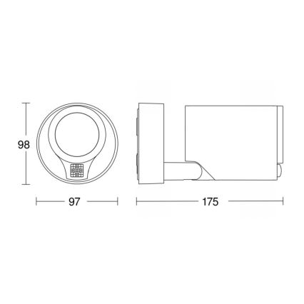 STEINEL 058630 - LED Āra sienas gaismeklis ar sensoru SPOT ONE 1xGU10/7W/230V IP44