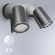 STEINEL 058654- LED Āra sienas gaismeklis ar sensoru SPOT DUO 2xGU10/7,5W/230V IP44