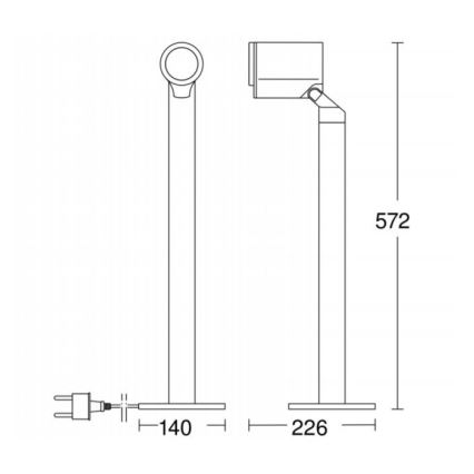 STEINEL 058661 - LED Āra slampa ar sensoru SPOT WAY 1xGU10/7W/230V IP44