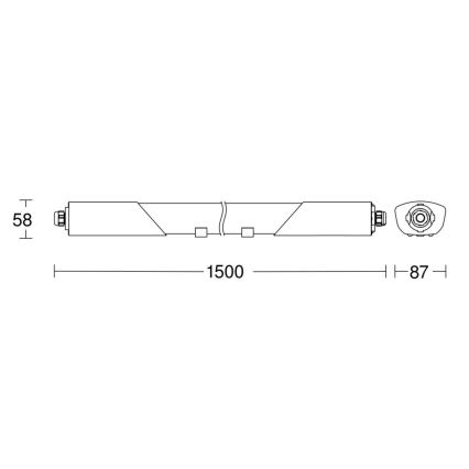 Steinel 058715 - LED Lielas slodzes avārijas gaismas lampa ar sensoru RS PRO 5150 SC EM LED/42W/230V IP66 4000K