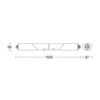 Steinel 058722 - LED Aptumšojama lielas slodzes lampa RS PRO 5150 C LED/42W/230V IP65