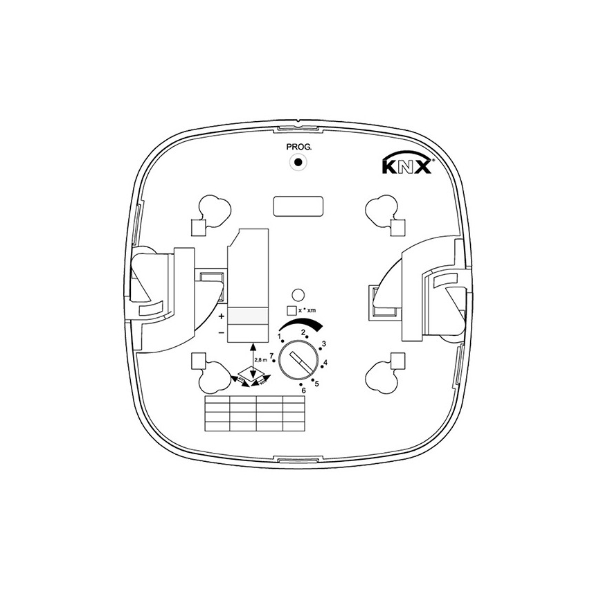 Steinel 059484 - Klātbūtnes noteikšanas detektors HF 360 V3 KNX balts