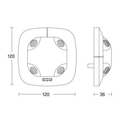 Steinel 059514 - Klātbūtnes noteikšanas detektors US 360 KNX balts