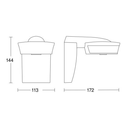 Steinel 059538 - Kustību sensors SensIQ IP54 melna + tālvadības pults