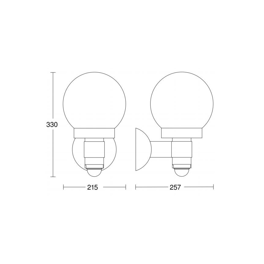 Steinel 059880 - LED Āra gaismeklis ar sensoru L 115 1xE27/60W/230V IP44
