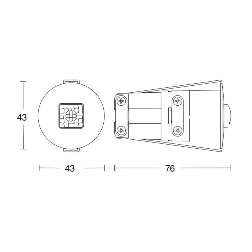 Steinel 064129 - Klātbūtnes detektors IR Quattro MICRO 6m KNX IP65 balta