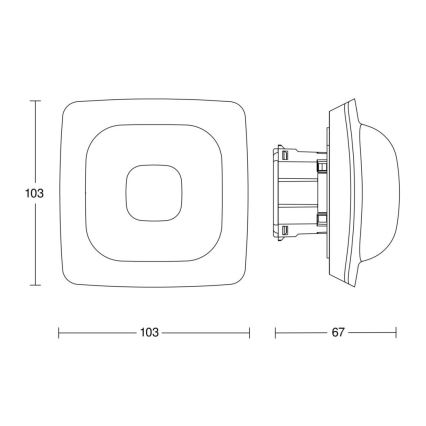 Steinel 064310 - Klātbūtnes noteikšanas detektors IR Quattro HD-2 24m COM1 balts