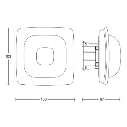 Steinel 064334 - Klātbūtnes noteikšanas detektors IR Quattro HD-2 24m COM2 balts