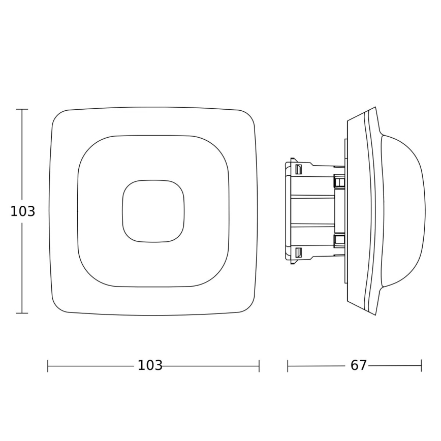 Steinel 064846 - Klātbūtnes detektors IR QUATTRO HD-2 KNX V3.5