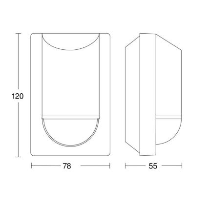 Steinel 064907 - Āra kustību sensors IS 2180 ECO 230V IP54 antracīta