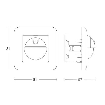 Steinel 065003 - Kustību sensors IR 2180 UP ECO 230V balts