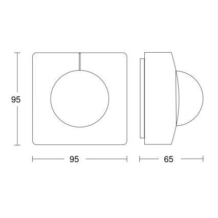 Steinel 068523 - Kustību sensors IS 3360 40m COM1 IP54 leņķa melna