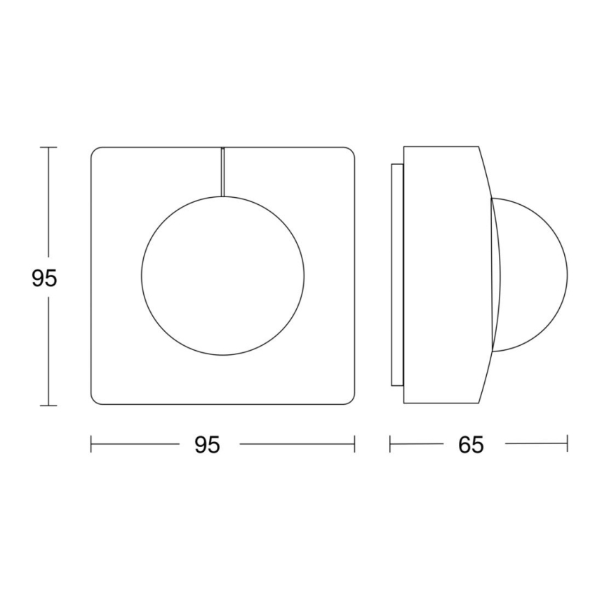 Steinel 068523 - Kustību sensors IS 3360 40m COM1 IP54 leņķa melna