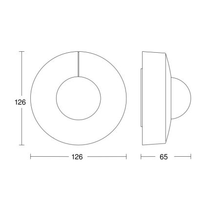 Steinel 068547 - Kustību sensors IS 3360 40m COM1 IP54 apaļa melna