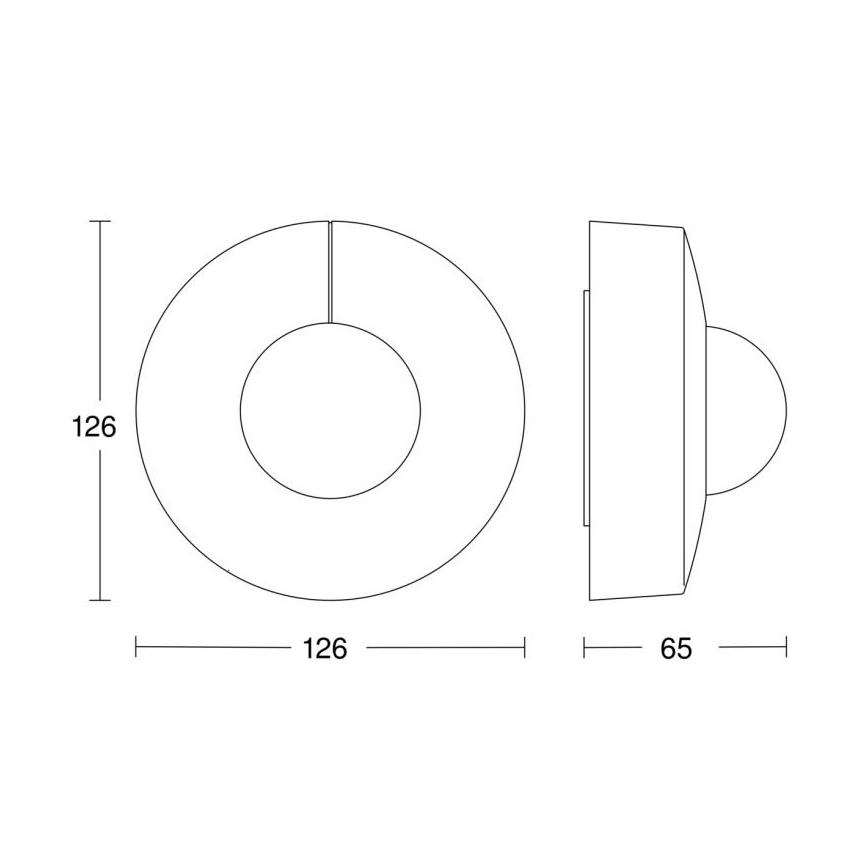 Steinel 068547 - Kustību sensors IS 3360 40m COM1 IP54 apaļa melna