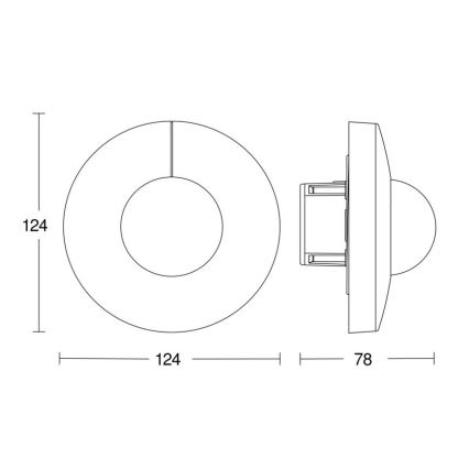 Steinel 068554 - Kustību sensors IS 3360 40m COM1 apaļš melns