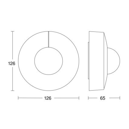 Steinel 068585 - Kustību sensors IS 3360 40m V3 KNX IP54 apaļš, melns