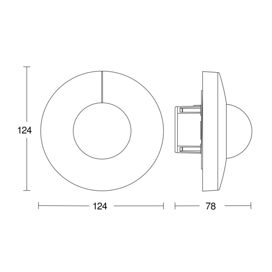 Steinel 068592 - Kustību sensors IS 3360 40m V3 KNX apaļš, melns
