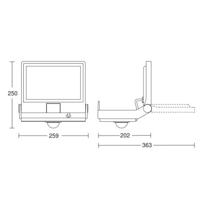 Steinel 069551 - LED Prožektors ar sensoru XLED PRO ONE Plus S LED/33,8W/230V IP44 3000K antracīta + tālvadības pults