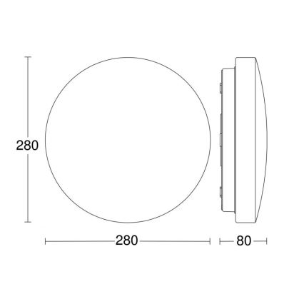 Steinel 069674 - LED Vannas istabas griestu lampa ar sensoru RSPRO P1 LED/9,4W/230V 4000K IP54